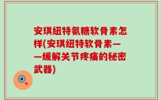 安琪纽特氨糖软骨素怎样(安琪纽特软骨素——缓解关节疼痛的秘密武器)