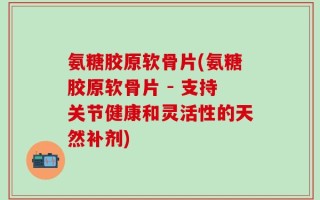 氨糖胶原软骨片(氨糖胶原软骨片 - 支持关节健康和灵活性的天然补剂)