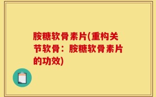 胺糖软骨素片(重构关节软骨：胺糖软骨素片的功效)