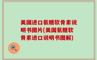 美国进口氨糖软骨素说明书图片(美国氨糖软骨素进口说明书图解)