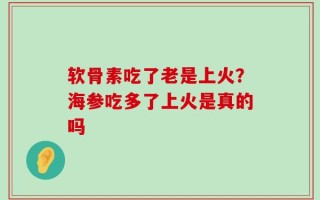 软骨素吃了老是上火？海参吃多了上火是真的吗