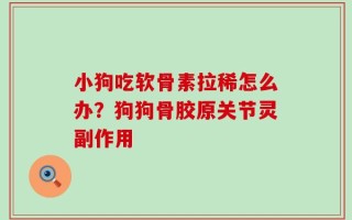 小狗吃软骨素拉稀怎么办？狗狗骨胶原关节灵副作用