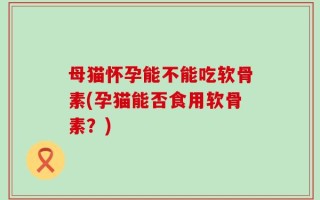 母猫怀孕能不能吃软骨素(孕猫能否食用软骨素？)