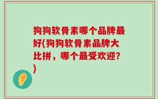 狗狗软骨素哪个品牌最好(狗狗软骨素品牌大比拼，哪个最受欢迎？)