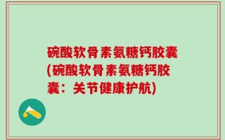碗酸软骨素氨糖钙胶囊(碗酸软骨素氨糖钙胶囊：关节健康护航)