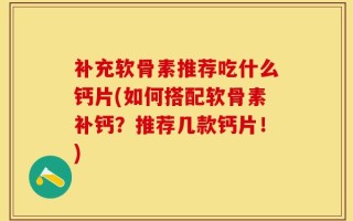 补充软骨素推荐吃什么钙片(如何搭配软骨素补钙？推荐几款钙片！)