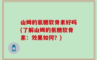 山姆的氨糖软骨素好吗(了解山姆的氨糖软骨素：效果如何？)