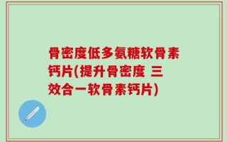 骨密度低多氨糖软骨素钙片(提升骨密度 三效合一软骨素钙片)