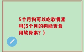 5个月狗可以吃软骨素吗(5个月的狗能否食用软骨素？)