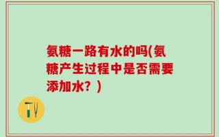 氨糖一路有水的吗(氨糖产生过程中是否需要添加水？)