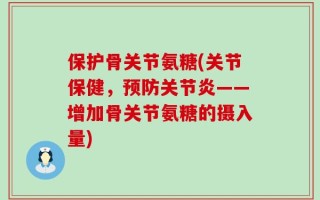 保护骨关节氨糖(关节保健，预防关节炎——增加骨关节氨糖的摄入量)