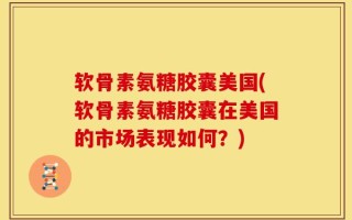 软骨素氨糖胶囊美国(软骨素氨糖胶囊在美国的市场表现如何？)
