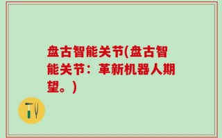 盘古智能关节(盘古智能关节：革新机器人期望。)