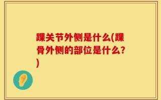 踝关节外侧是什么(踝骨外侧的部位是什么？)