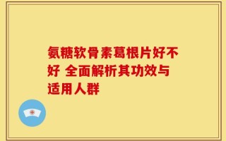 氨糖软骨素葛根片好不好 全面解析其功效与适用人群