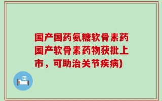 国产国药氨糖软骨素药国产软骨素药物获批上市，可助治关节疾病)