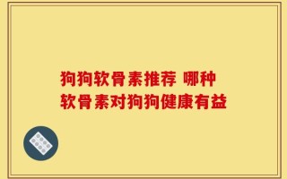 狗狗软骨素推荐 哪种软骨素对狗狗健康有益