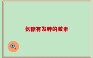 氨糖有发胖的激素