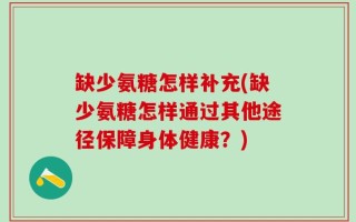缺少氨糖怎样补充(缺少氨糖怎样通过其他途径保障身体健康？)