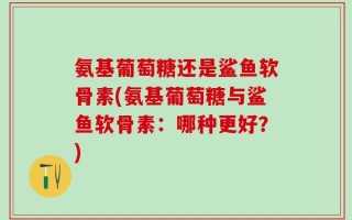 氨基葡萄糖还是鲨鱼软骨素(氨基葡萄糖与鲨鱼软骨素：哪种更好？)