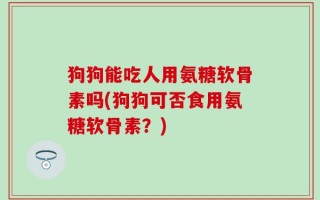 狗狗能吃人用氨糖软骨素吗(狗狗可否食用氨糖软骨素？)