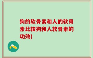 狗的软骨素和人的软骨素比较狗和人软骨素的功效)