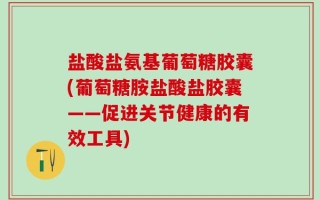盐酸盐氨基葡萄糖胶囊(葡萄糖胺盐酸盐胶囊——促进关节健康的有效工具)