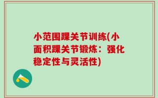 小范围踝关节训练(小面积踝关节锻炼：强化稳定性与灵活性)