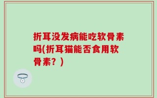 折耳没发病能吃软骨素吗(折耳猫能否食用软骨素？)