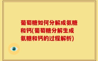 葡萄糖如何分解成氨糖和钙(葡萄糖分解生成氨糖和钙的过程解析)