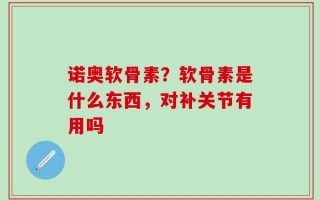 诺奥软骨素？软骨素是什么东西，对补关节有用吗