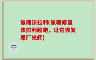 氨糖法拉利(氨糖修复法拉利超跑，让它恢复原厂光辉)