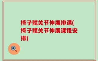 椅子髋关节伸展排课(椅子髋关节伸展课程安排)