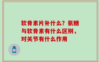 软骨素片补什么？氨糖与软骨素有什么区别，对关节有什么作用