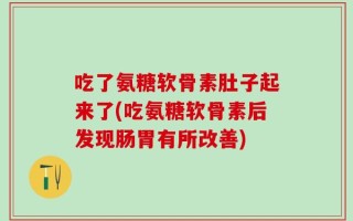 吃了氨糖软骨素肚子起来了(吃氨糖软骨素后发现肠胃有所改善)