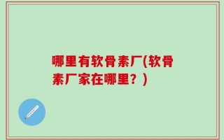 哪里有软骨素厂(软骨素厂家在哪里？)