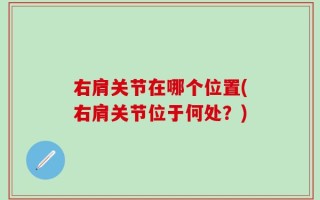 右肩关节在哪个位置(右肩关节位于何处？)
