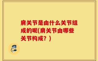 肩关节是由什么关节组成的呢(肩关节由哪些关节构成？)