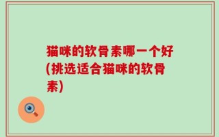 猫咪的软骨素哪一个好(挑选适合猫咪的软骨素)