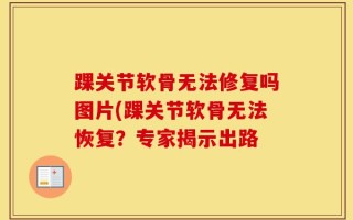 踝关节软骨无法修复吗图片(踝关节软骨无法恢复？专家揭示出路