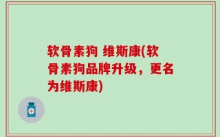软骨素狗 维斯康(软骨素狗品牌升级，更名为维斯康)