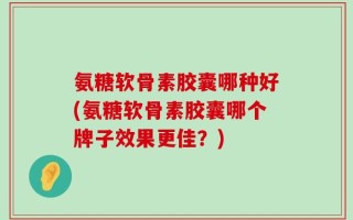氨糖软骨素胶囊哪种好(氨糖软骨素胶囊哪个牌子效果更佳？)
