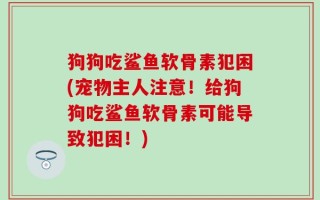 狗狗吃鲨鱼软骨素犯困(宠物主人注意！给狗狗吃鲨鱼软骨素可能导致犯困！)