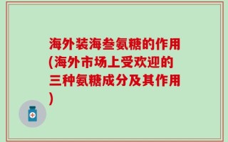 海外装海叁氨糖的作用(海外市场上受欢迎的三种氨糖成分及其作用)