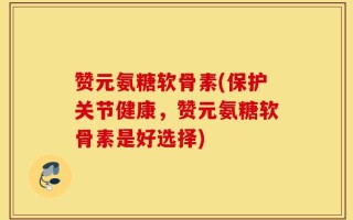 赞元氨糖软骨素(保护关节健康，赞元氨糖软骨素是好选择)
