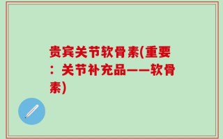 贵宾关节软骨素(重要：关节补充品——软骨素)
