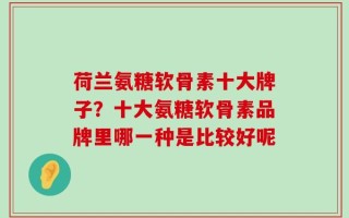 荷兰氨糖软骨素十大牌子？十大氨糖软骨素品牌里哪一种是比较好呢