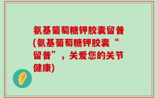 氨基葡萄糖钾胶囊留普(氨基葡萄糖钾胶囊“留普”，关爱您的关节健康)