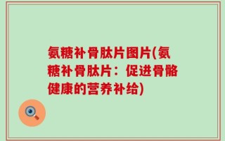 氨糖补骨肽片图片(氨糖补骨肽片：促进骨骼健康的营养补给)