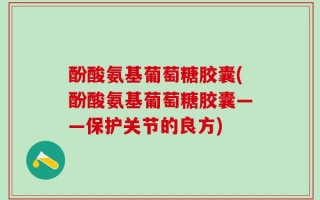 酚酸氨基葡萄糖胶囊(酚酸氨基葡萄糖胶囊——保护关节的良方)